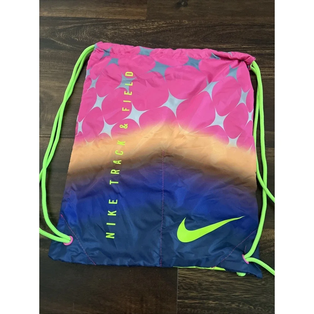 New Nike Track And Field Spikes Shoe Bag Pink Purple Green